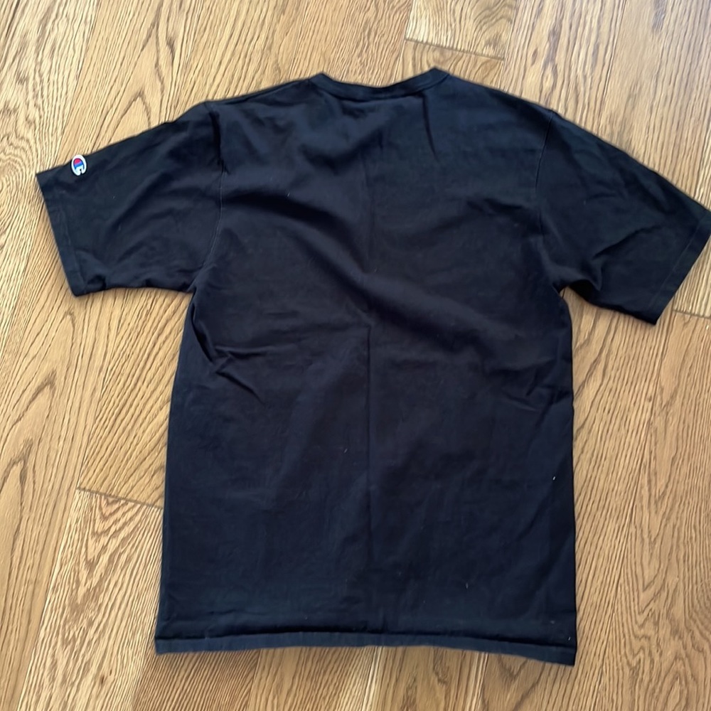 Black Champion Logo Thick T Shirt - Picture 3 of 3